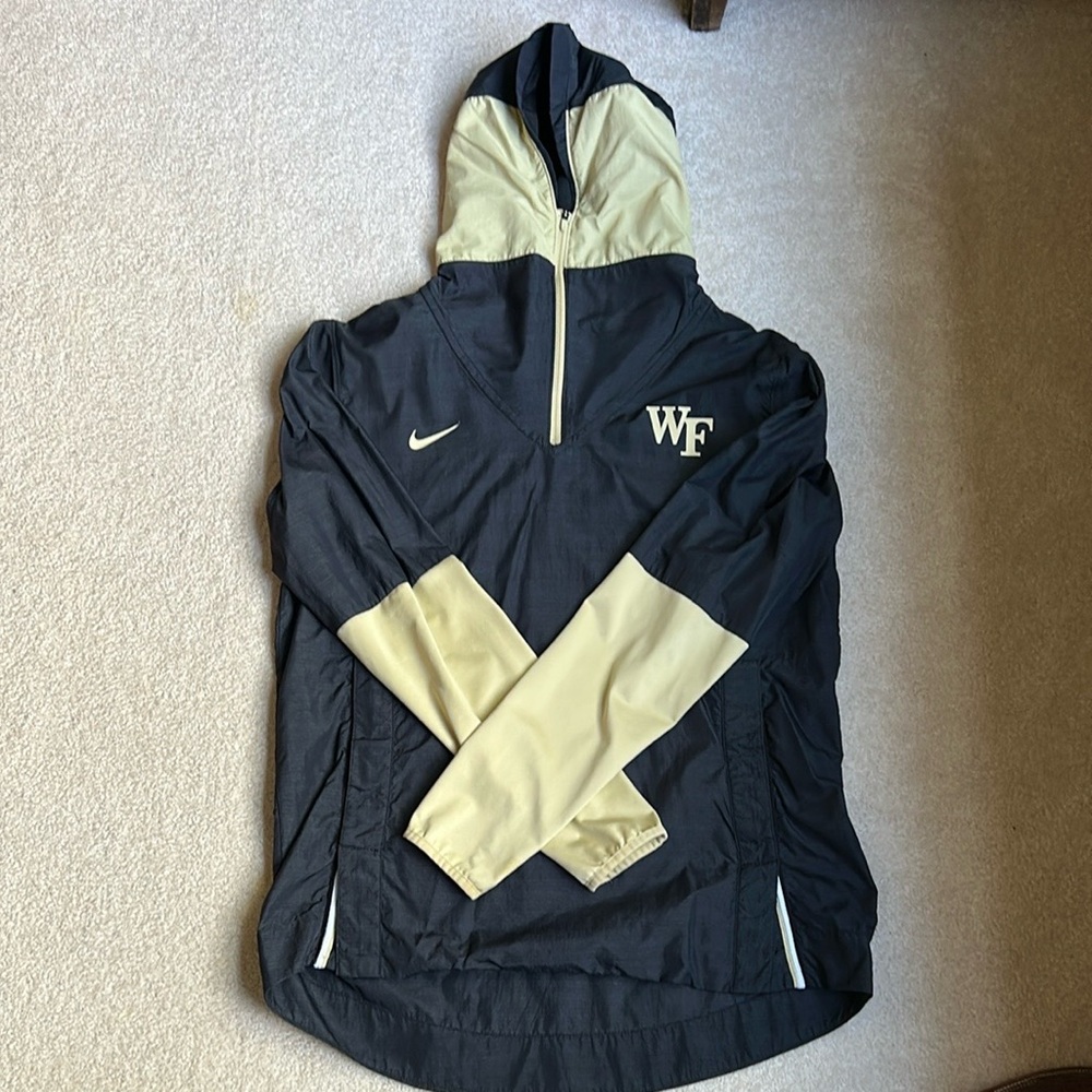 TEAM ISSUED Wake Forest Demon Deacons On-Field Nike Quarter-Zip Windbreaker